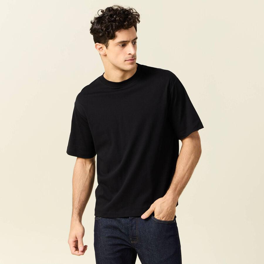 black T-shirt